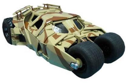 Hotwheels 1/18 Batmobile Tumbler TDK Camouflage Deco